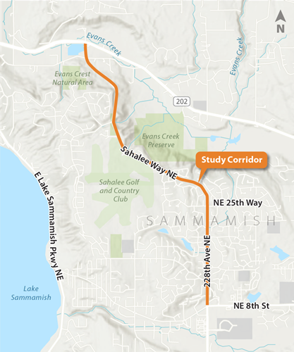 Map of Sahalee Way Corridor